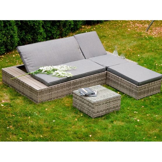 Wielofunkcyjne łóżko z technoratanu DIABOLICO