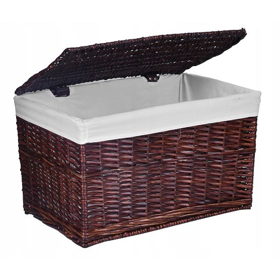 Wiklinowa skrzynia 65L 56x34x34 cm brązowa