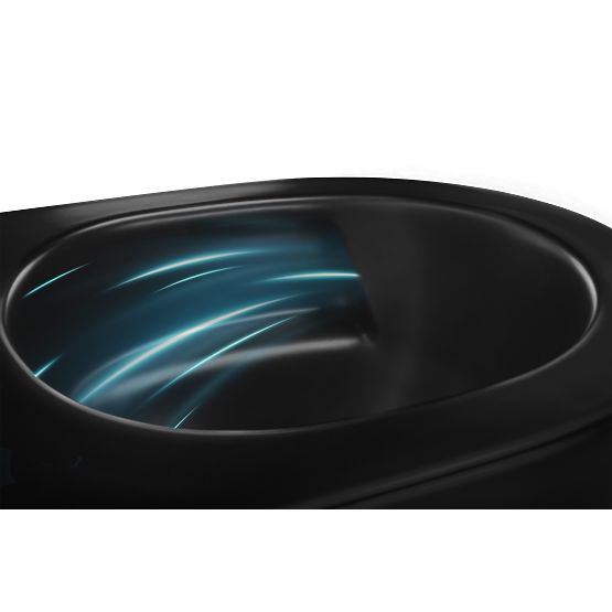 Wisząca misa WC Rea Carlo Mini Tornado NF CZARNY MAT