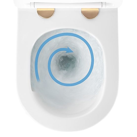 Wisząca misa WC Rea Carlo Mini Tornado NFQ Złota Biała