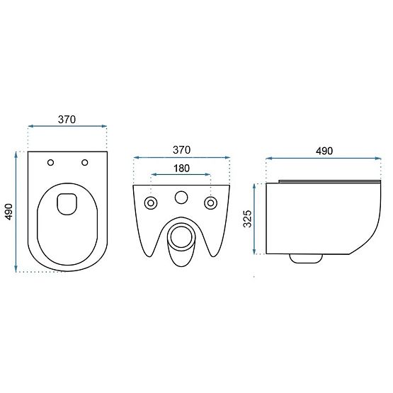 Wisząca misa WC Rea Carter N2 Rimless