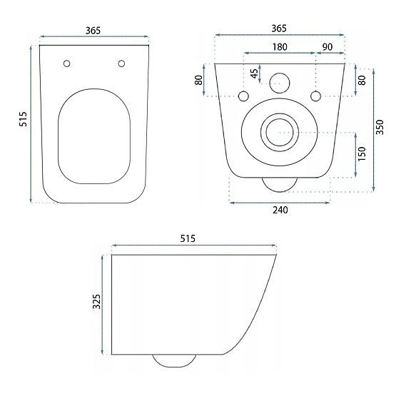 Wisząca misa WC Rea Dexter Tornado