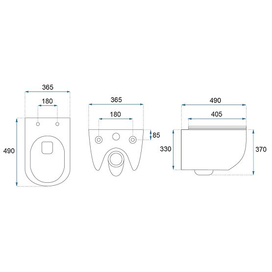 Wisząca miska WC Rea Carlo Mini Tornado NF