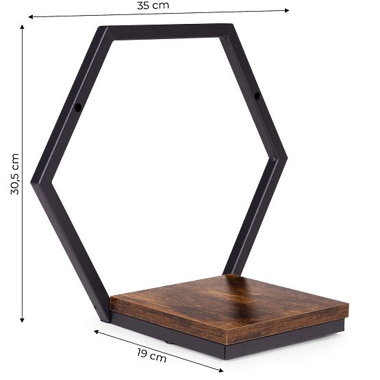 Wisząca półka na kwiaty dekoracyjna loft hexagon ModernHome