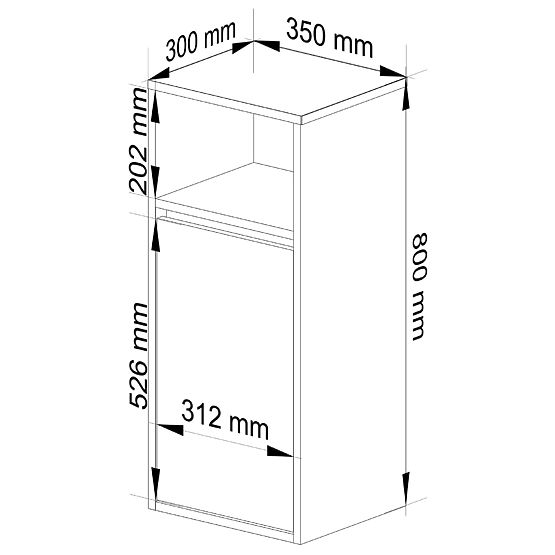 WISZĄCA SZAFKA ŁAZIENKOWA VAMI W35 1D 1W DĄB ARTISAN / KASZMIR
