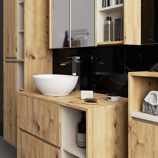 WISZĄCA SZAFKA ŁAZIENKOWA VAMI W50 DĄB ARTISAN / KASZMIR