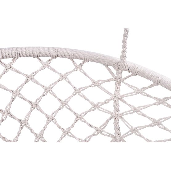 Wiszące krzesło Bocianie gniazdo LAGOS kremowe z poduszkami