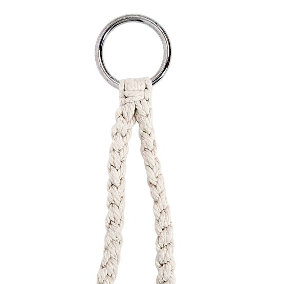 Wiszące krzesło Bocianie gniazdo LAGOS kremowe z poduszkami