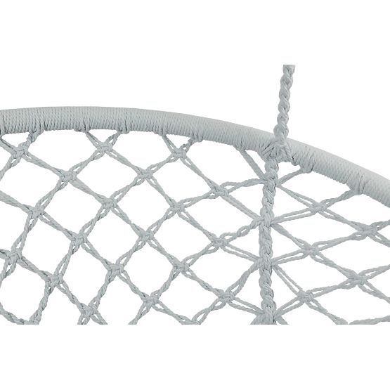 Wiszące krzesło Bocianie Gniazdo LAGOS szare z poduszkami