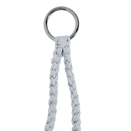 Wiszące krzesło Bocianie Gniazdo LAGOS szare z poduszkami