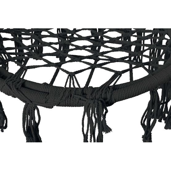 Wiszące krzesło Bocianie gniazdo TOGO czarne