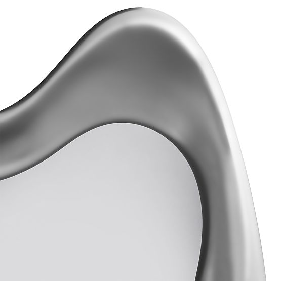 Wiszące lustro Leonardo, 60x90 cm, nieregularny kształt, srebrne