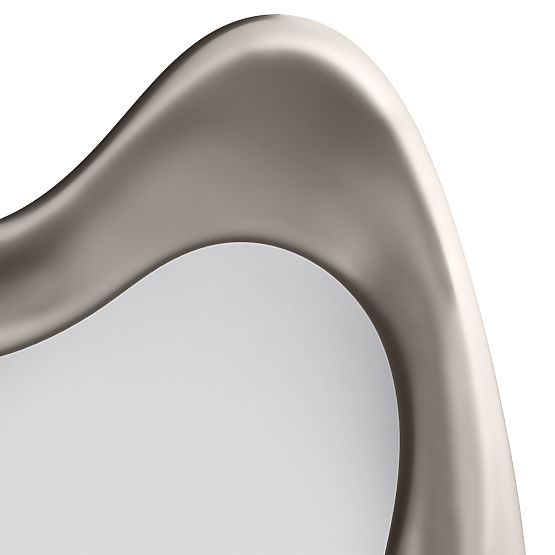 Wiszące lustro Leonardo, 60x90 cm, nieregularny kształt, szaro-beżowe