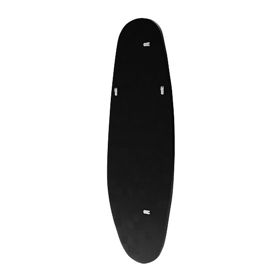 Wiszące lustro w czarnej ramie Frivatti, 55x150 cm, nieregularny kształt