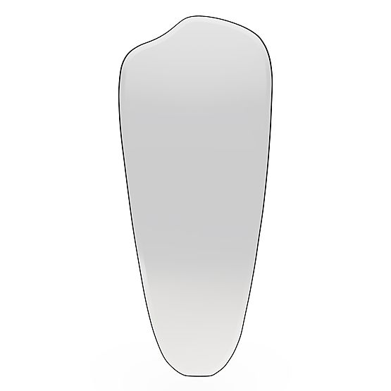 Wiszące lustro w czarnej ramie Frivatti, 60x140 cm, nieregularny kształt
