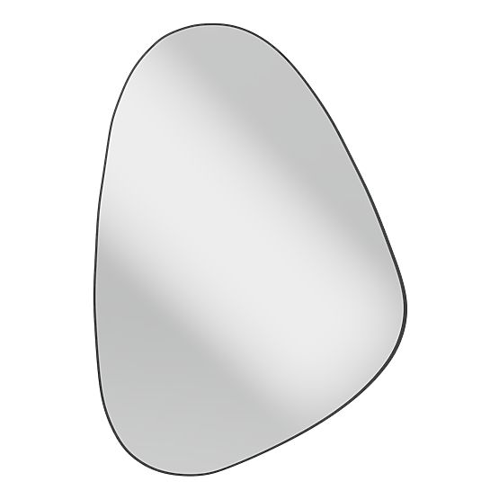 Wiszące lustro w czarnej ramie Libia, 76x51 cm, nieregularny kształt