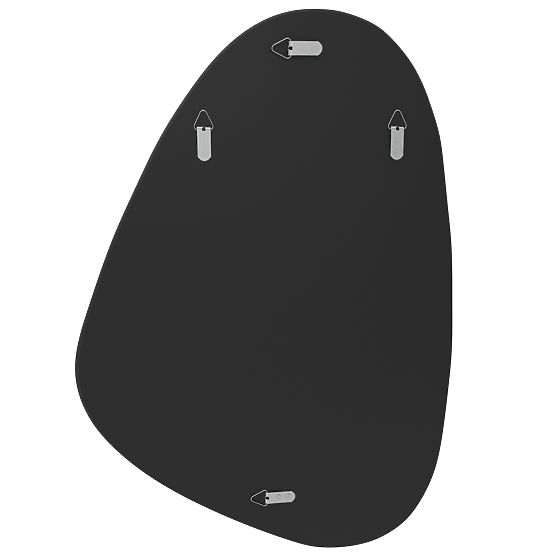 Wiszące lustro w czarnej ramie Libia, 76x51 cm, nieregularny kształt