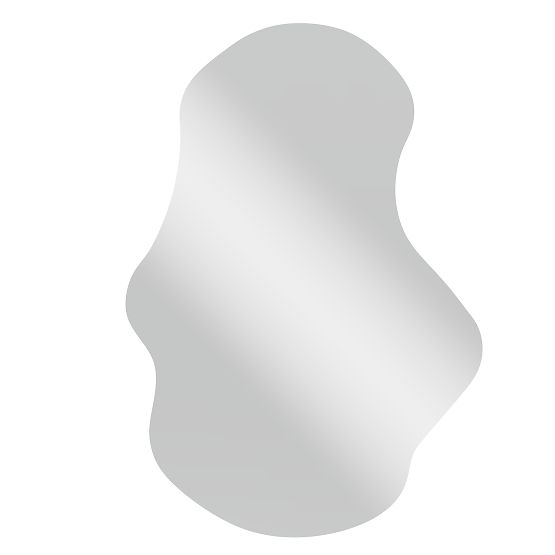 Wiszące lustro w czarnej ramie Zoe, 80x55 cm, nieregularny kształt