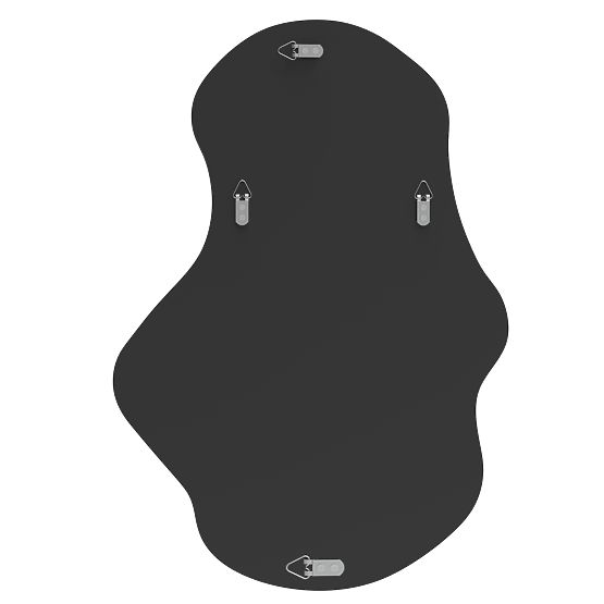 Wiszące lustro w czarnej ramie Zoe, 80x55 cm, nieregularny kształt