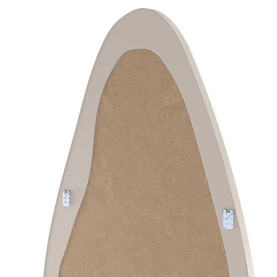 Wiszące lustro w drewnianej ramie Mara, 180x80 cm, nieregularny kształt, kremowe