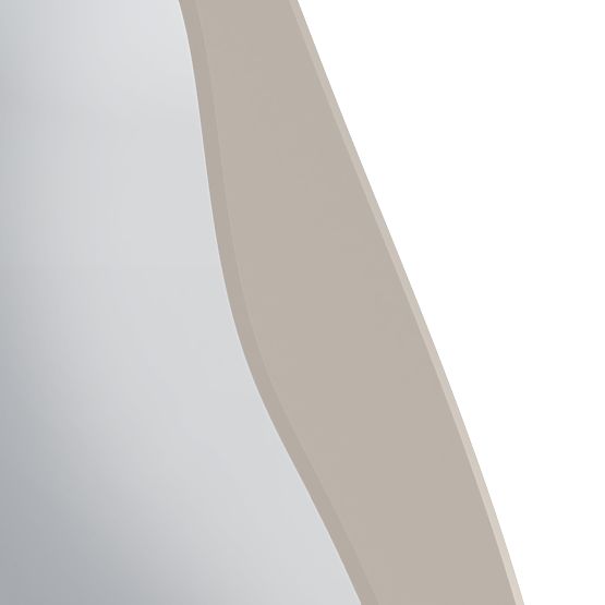 Wiszące lustro w drewnianej ramie Mara, 180x80 cm, nieregularny kształt, kremowe