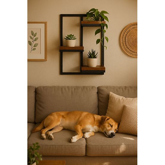 Wiszący kwietnik ścienny półka na kwiaty dekoracja 3 poziomy loft ModernHome