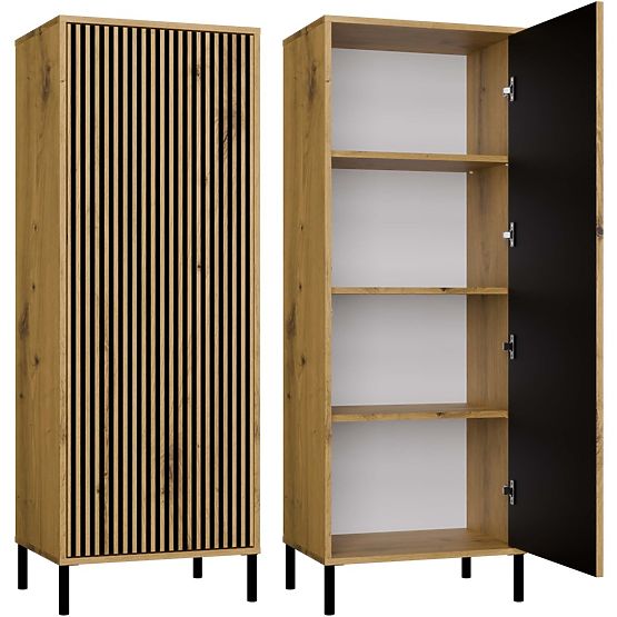 Witryna KAMARO 1DD SLIM DĄB ARTISAN Panel Frontowy Lamelowy