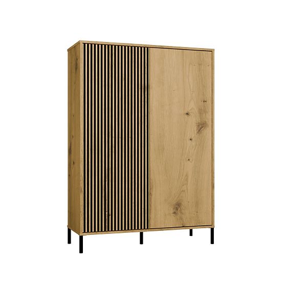 Witryna KAMARO 2DD SLIM/GŁADKI DĄB ARTISAN Żłobiona Przód + Klasyczny