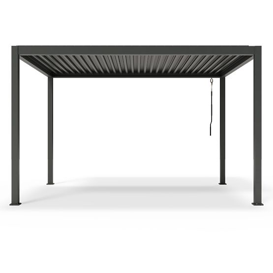 Wolnostojąca pergola ogrodowa Antilla z aluminium, 4x3 m, bioklimatyczna, ruchome lamele, antracytow