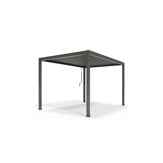 Wolnostojąca pergola ogrodowa Antilla z aluminium, 4x3 m, bioklimatyczna, ruchome lamele, antracytow