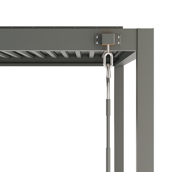 Wolnostojąca pergola ogrodowa Antilla z aluminium, 4x3 m, bioklimatyczna, ruchome lamele, antracytow