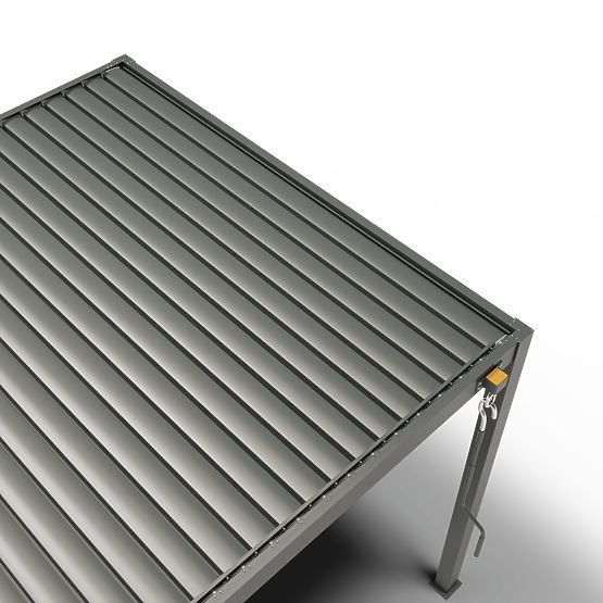 Wolnostojąca pergola ogrodowa Antilla z aluminium, 4x3 m, bioklimatyczna, ruchome lamele, antracytow