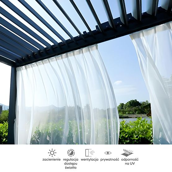 Wolnostojąca pergola ogrodowa Antilla z aluminium, 4x3 m, bioklimatyczna, ruchome lamele, antracytow