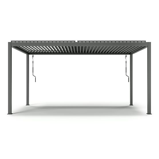 Wolnostojąca pergola ogrodowa Antilla z aluminium, 5x3 m, bioklimatyczna, ruchome lamele, antracytow