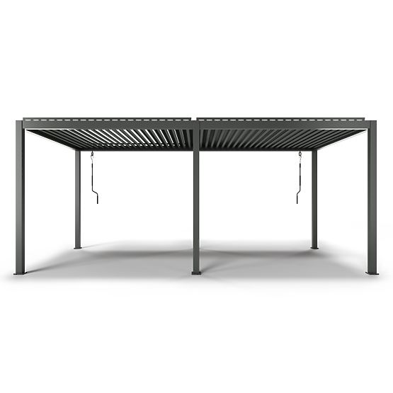 Wolnostojąca pergola ogrodowa Antilla z aluminium, 6x3 m, bioklimatyczna, ruchome lamele, antracyt