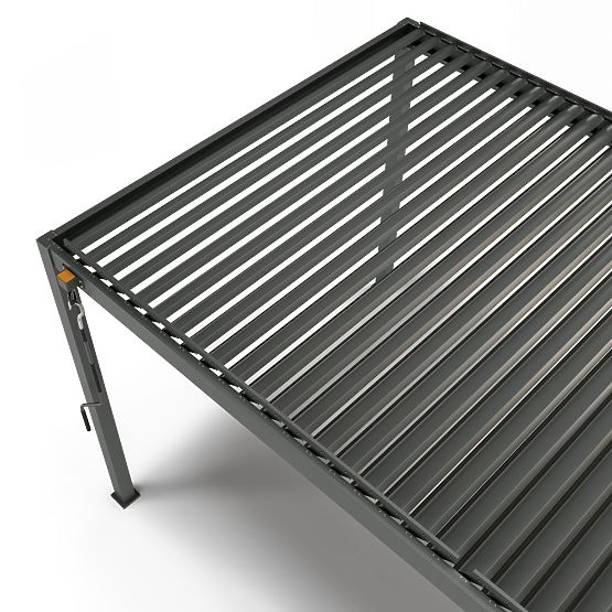 Wolnostojąca pergola ogrodowa Antilla z aluminium, 6x3 m, bioklimatyczna, ruchome lamele, antracyt