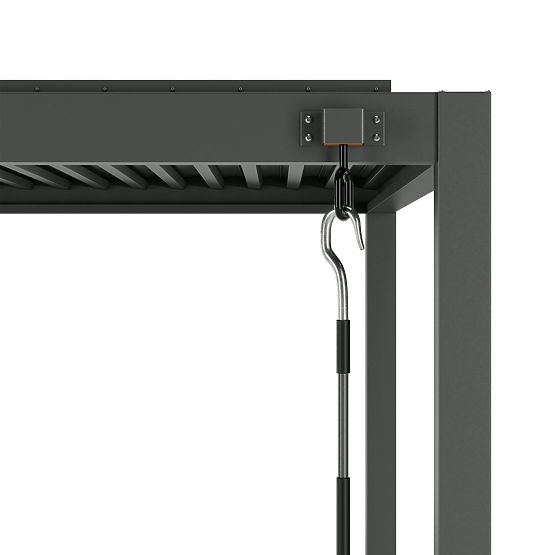 Wolnostojąca pergola ogrodowa Antilla z aluminium, 6x3 m, bioklimatyczna, ruchome lamele, antracyt