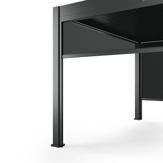 Wolnostojąca pergola ogrodowa Lumera z aluminium, 4x4 m, bioklimatyczna, oświetlenie LED, elektryczn