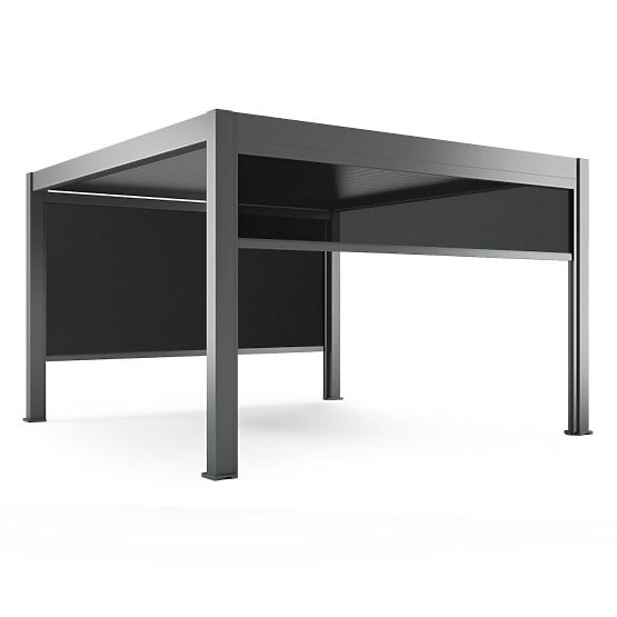 Wolnostojąca pergola ogrodowa Lumera z aluminium, 4x4 m, bioklimatyczna, oświetlenie LED, elektryczn