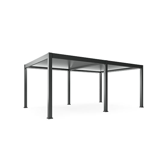 Wolnostojąca pergola ogrodowa Lumera z aluminium, 4x6 m, bioklimatyczna, oświetlenie LED, elektryczn
