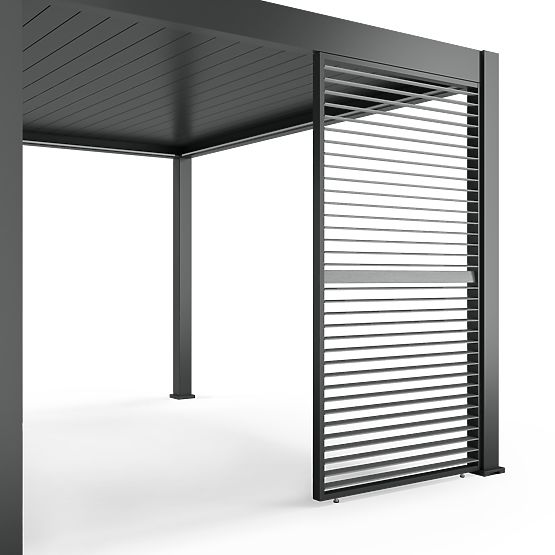 Wolnostojąca pergola ogrodowa Lumera z aluminium, 4x6 m, bioklimatyczna, oświetlenie LED, elektryczn