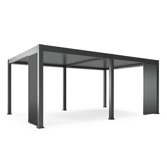Wolnostojąca pergola ogrodowa Lumera z aluminium, 4x6 m, bioklimatyczna, oświetlenie LED, elektryczn