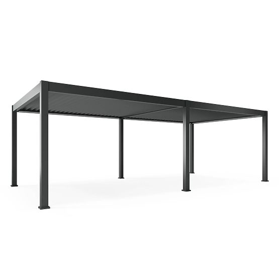 Wolnostojąca pergola ogrodowa Lumera z aluminium, 4x8 m, bioklimatyczna, oświetlenie LED, elektryczn