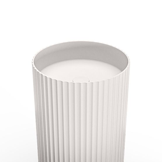 Wolnostojąca umywalka Ciriola, kompozytowa, 45x90 cm, biała, żłobiona