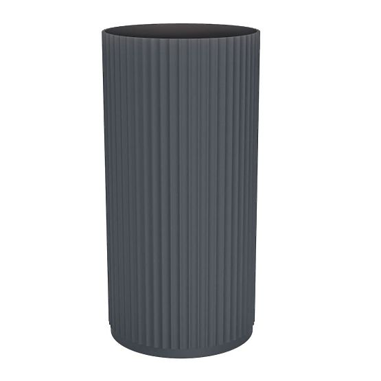 Wolnostojąca umywalka Ciriola, kompozytowa, 45x90 cm, ciemnoszara, żłobiona