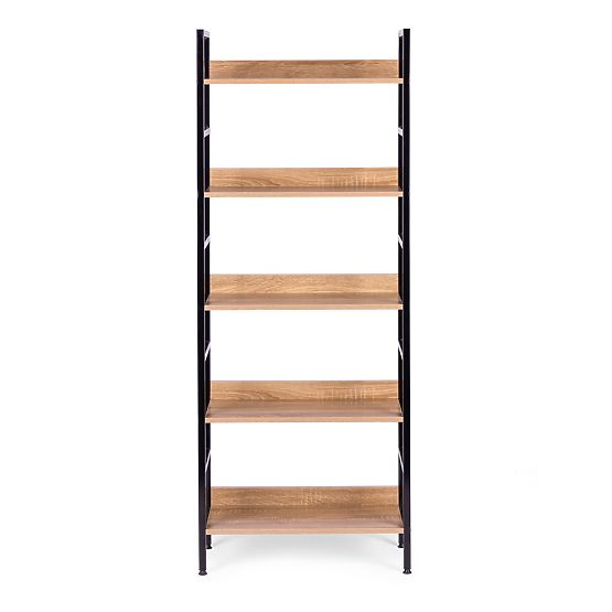 Wysoki regał loftowy 5 półek metal MDF ModernHome