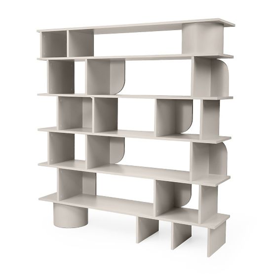 Wysoki regał Rangali, kaszmirowy, zaokrąglony