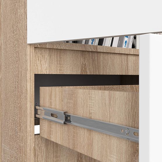 ZAMKNIĘTY REGAŁ R60 2D 1SZ CLP PK DĄB SONOMA / BIAŁY