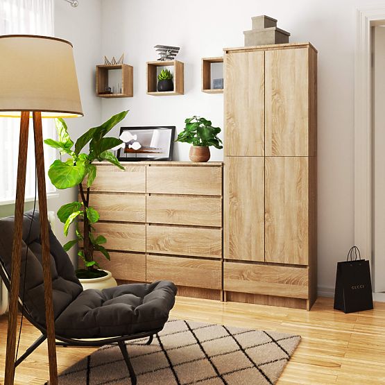 ZAMKNIĘTY REGAŁ R60 2D 1SZ CLP PK DĄB SONOMA