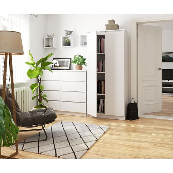 ZAMKNIĘTY REGAŁ R80 2D 8P CLP BIAŁY